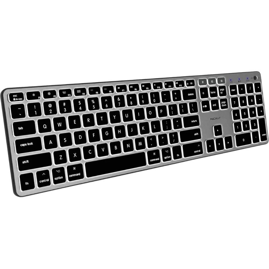 Macally BTBLZKEYSG - Backlit Bluetooth Keyboard for Mac & iOS