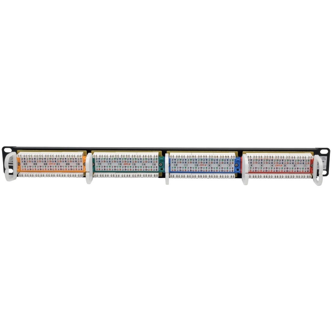 Tripp Lite by Eaton 24-Port 1U Rack-Mount 110-Type Color-Coded Patch Panel, RJ45 Ethernet, 568B, Cat5/5e