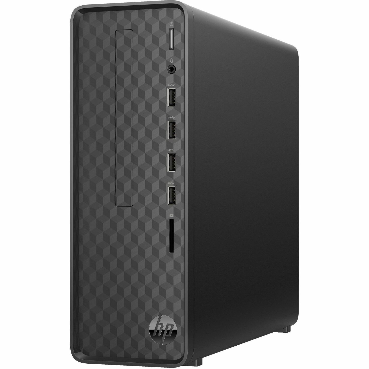 HP Slim S01-pF2000i S01-PF2130ST Desktop Computer - Intel Core i3 12th Gen i3-12100 - 8 GB - 1 TB HDD - 256 GB SSD - Mini-tower - Dark Black