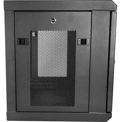 StarTech.com 2-Post 9U Wall Mount Network Cabinet, 19" Wall-Mounted Server Rack for Data / IT Equipment, Small Lockable Rack Enclosure