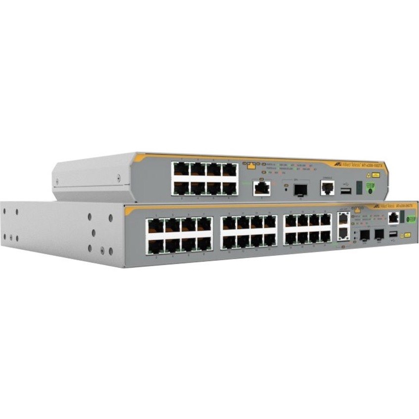 Allied Telesis x330 X330-28GTX 26 Ports Manageable Layer 3 Switch - Gigabit Ethernet, 10 Gigabit Ethernet, 5 Gigabit Ethernet - 10GBase-X, 10/100/1000Base-T, 5GBase-T