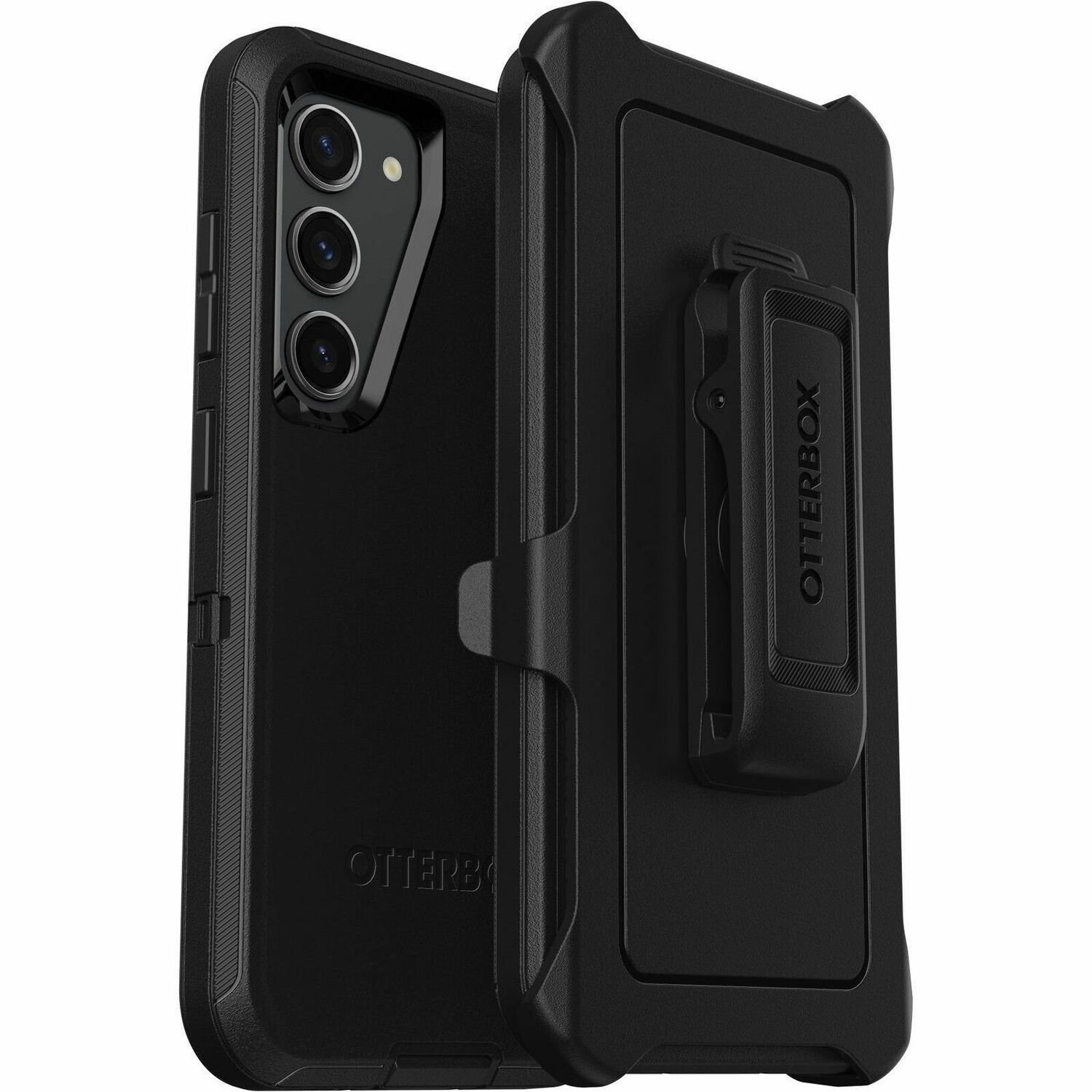 OtterBox Defender Rugged Carrying Case (Holster) Samsung Galaxy S23 Smartphone - Black