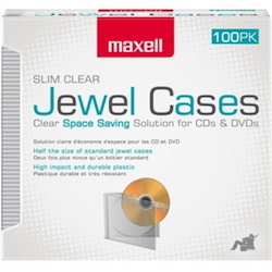 Maxell Jewel Cases Slim Line - Clear (100 Pack)