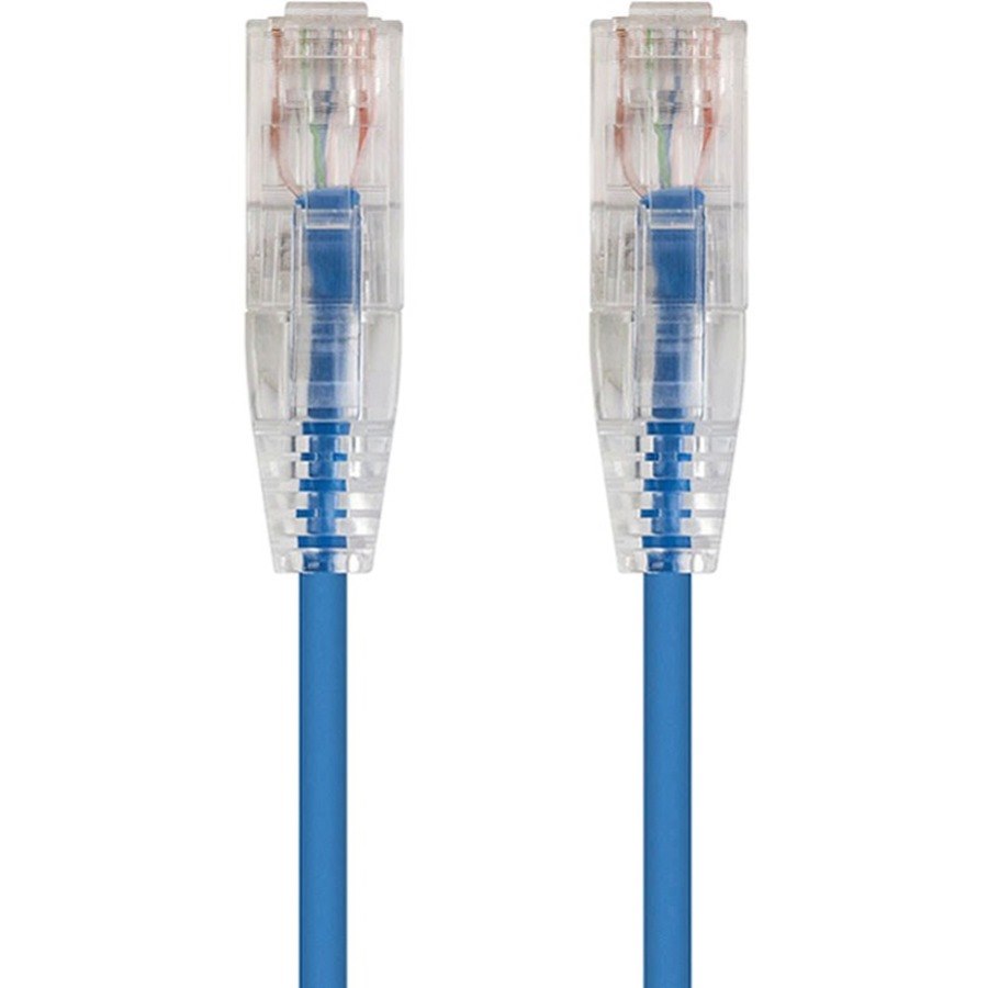 Monoprice SlimRun Cat6 28AWG UTP Ethernet Network Cable, 7ft Blue