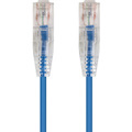 Monoprice SlimRun Cat6 28AWG UTP Ethernet Network Cable, 7ft Blue