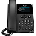 Poly 250 IP Phone - Corded - Corded - Desktop, Wall Mountable - Black