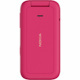 Nokia 2660 Flip 128 MB Feature Phone - 2.8" Flexible Folding Screen TFT LCD QVGA 240 x 320 - Cortex A71 GHz - 48 MB RAM - Series 30+ - 4G - Pop Pink