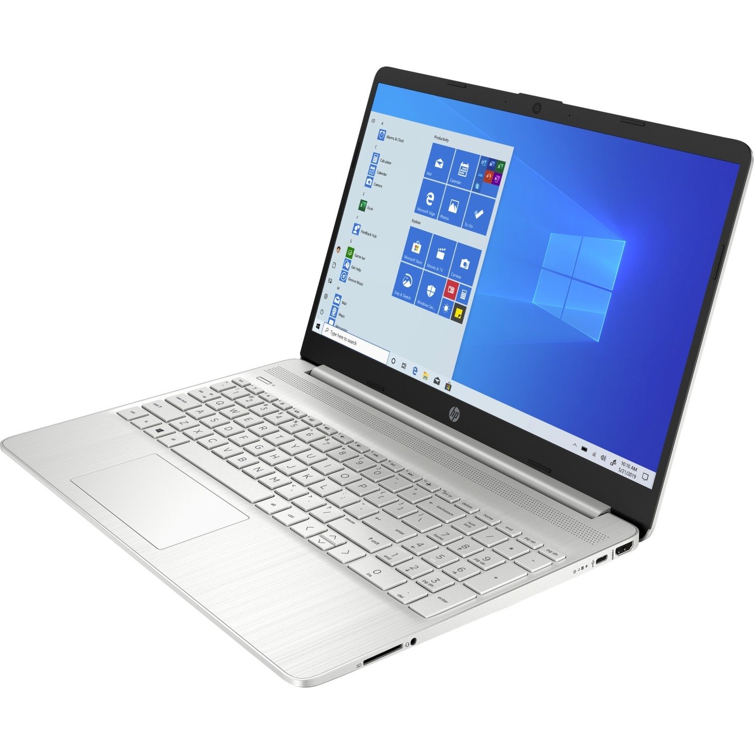 HP 15-dy2000 15-dy2005tg 15.6" Touchscreen Notebook - HD - 1366 x 768 - Intel Pentium Gold 7505 Dual-core (2 Core) - 8 GB Total RAM - 256 GB SSD - Natural Silver - Refurbished
