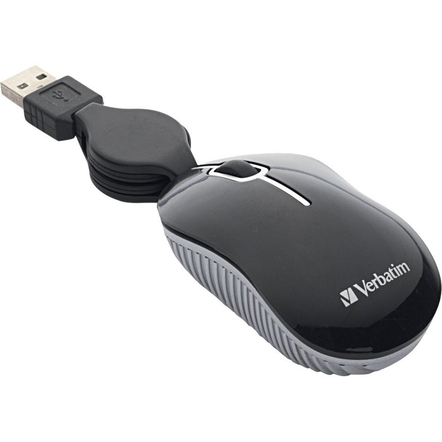 Verbatim Mini Travel Optical Mouse, Commuter Series - Black