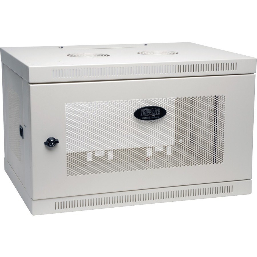 Eaton Tripp Lite Series SmartRack 6U Low-Profile Switch-Depth Wall-Mount Mini Rack Enclosure, White