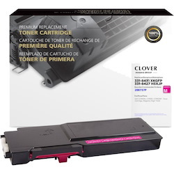 Clover Technologies Remanufactured High Yield Laser Toner Cartridge - Alternative for Dell (C3760, 331-8431, XKGFP, 331-8427, H5XJP331-8427, H5XJP) - Magenta Pack