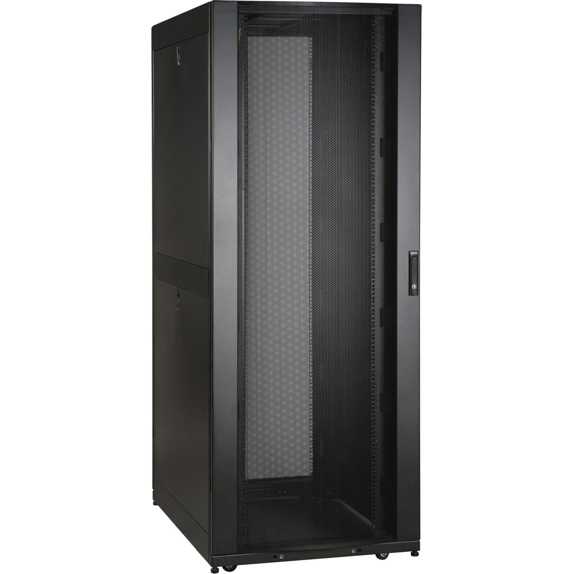 Eaton Tripp Lite Series 45U SmartRack Wide Standard-Depth Rack Enclosure Cabinet with Doors and Side Panels, 2 Pre-Installed Cable Managers