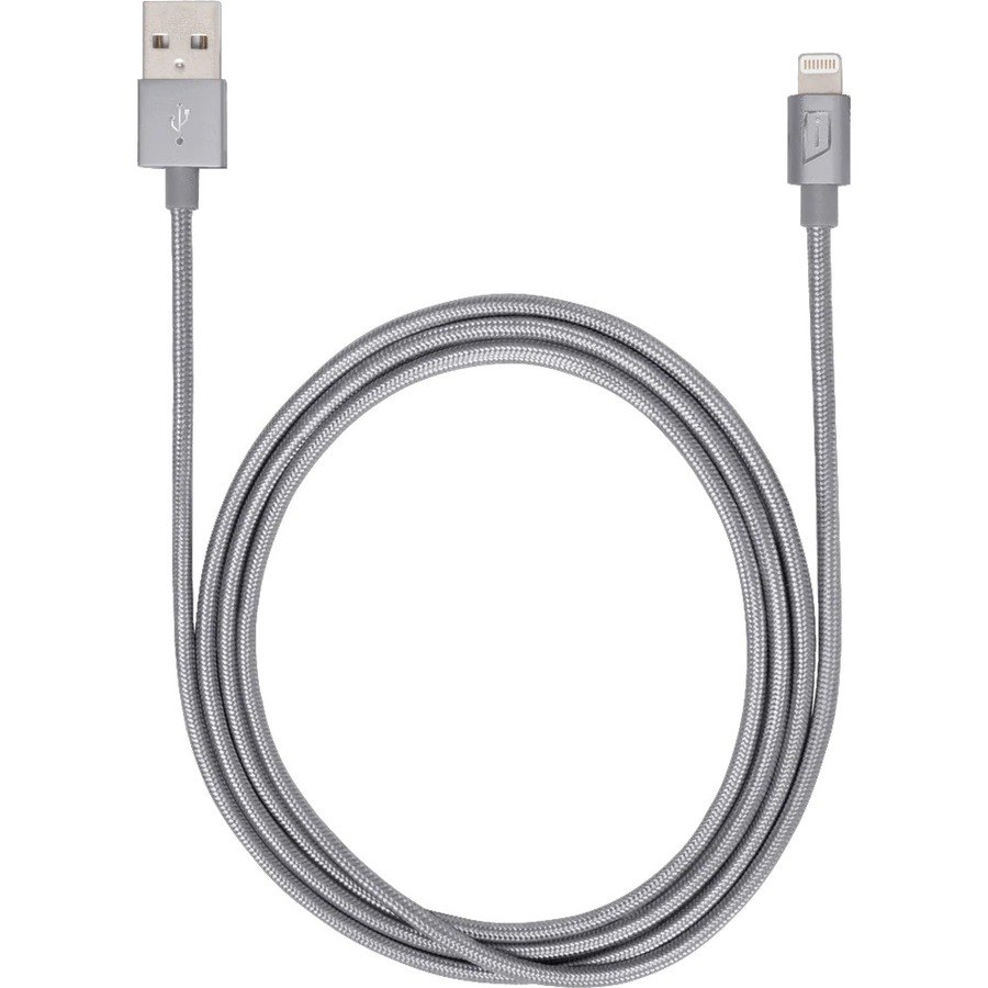 iStore Lightning Charge 4ft (1.2m) Braided Cable (Space Gray)