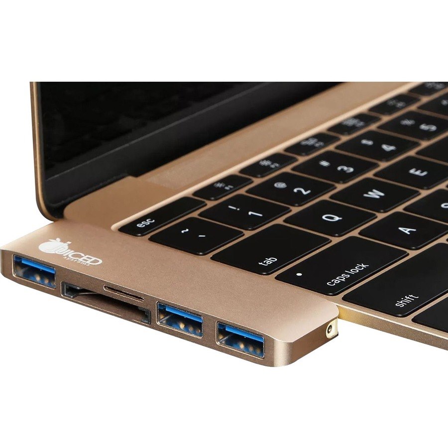 Juiced Systems USB-C 12" Macbook 5 in 1 Adapter v1- Silver|SpaceGrey|Gold