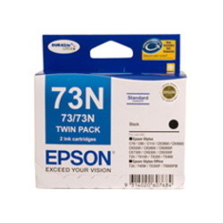 Epson DURABrite No. 73N Original Inkjet Ink Cartridge - Black - 2 / Pack