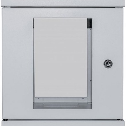 Network Cabinet, Wall Mount (Standard), 6U, 300mm Deep, Grey, Assembled, Max 60kg, Metal & Glass Door, Back Panel, Removeable Sides, Suitable also for use on a desk or floor, 10" , Parts for wall installation not included, Three Year Warranty