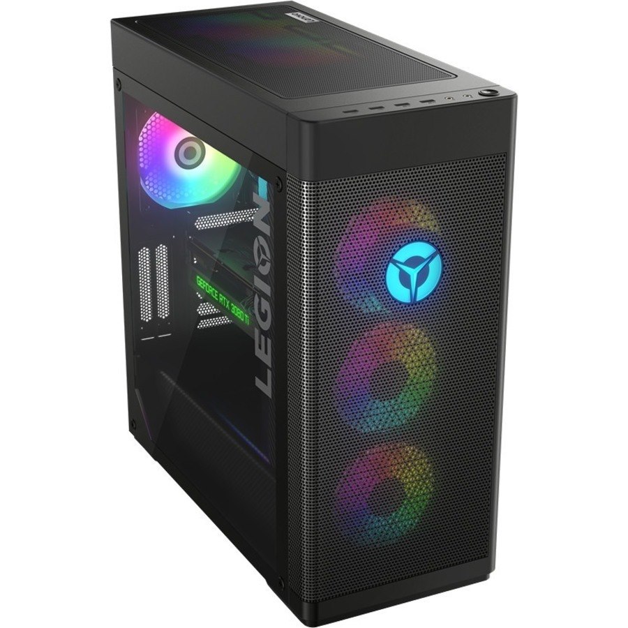 Lenovo Legion T7 34IAZ7 90S2005MUK Gaming Desktop Computer - Intel Core i7 i7-12700KF Dodeca-core (12 Core) - 16 GB RAM - 1 TB NVMe M.2 PCI Express PCI Express NVMe 4.0 x4 SSD - Tower - Black