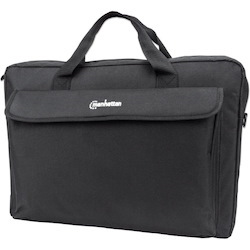 Manhattan London Laptop Bag 17.3" , Top Loader, Black, LOW COST, Accessories Pocket, Shoulder Strap (removable), Notebook Case, Three Year Warranty