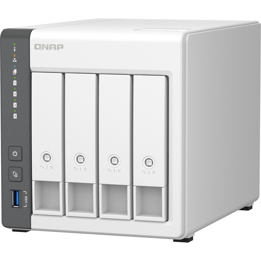 QNAP TS-433-4G 4 x Total Bays SAN/NAS Storage System - 4 GB Flash Memory Capacity - ARM Cortex A55 Quad-core (4 Core) 2 GHz - 4 GB RAM Tower