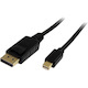 StarTech.com 2m (6ft) Mini DisplayPort to DisplayPort 1.2 Cable, 4K x 2K mDP to DisplayPort Adapter Cable, Mini DP to DP Cable for Monitor