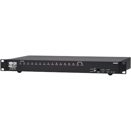 Tripp Lite by Eaton 16-Port 4K HDMI/USB KVM Switch - 4K 60 Hz Video/Audio, USB Peripheral Sharing, 1U Rack-Mount