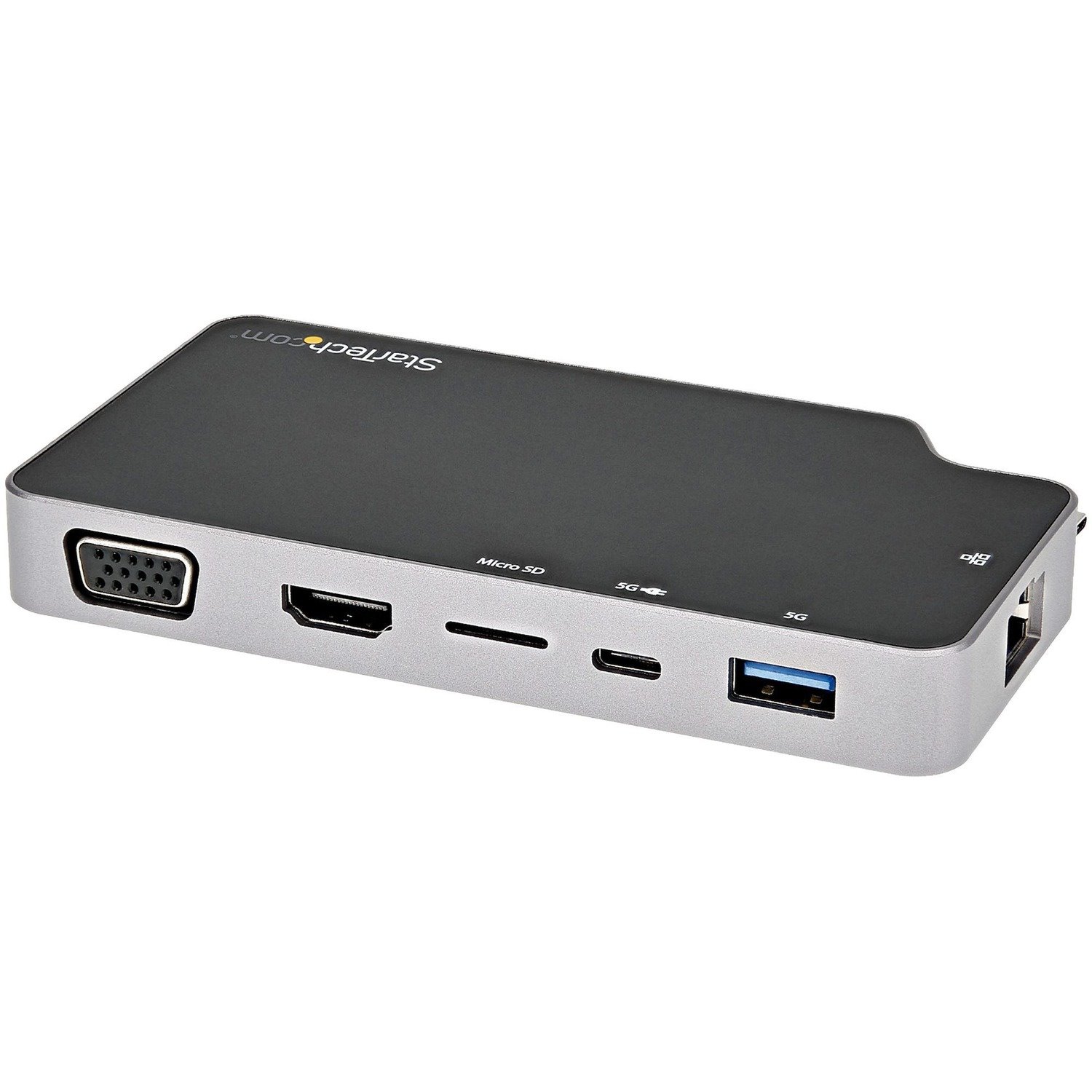 StarTech.com USB 3.1 (Gen 2) Type C Docking Station for Notebook/Monitor - Memory Card Reader - microSD - 100 W - Black, Grey