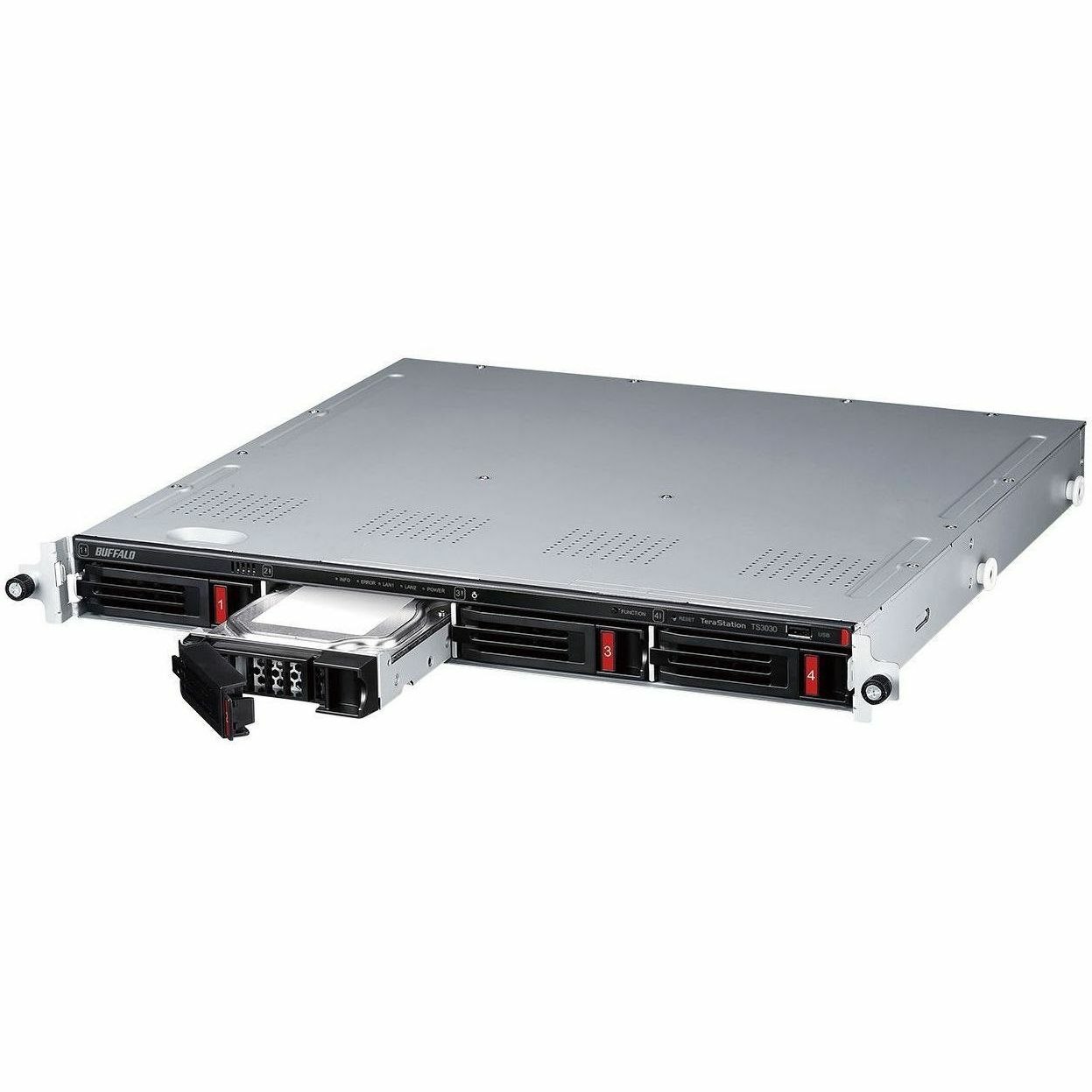 BUFFALO TeraStation 3430RN Partially-populated 2-Bay Rackmount NAS 16TB (2x8TB) HDD Included 2.5GBE iSCSI TAA Compliant