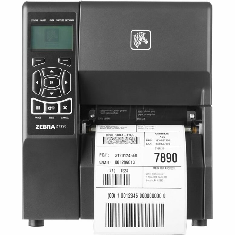 Zebra ZT230 Industrial Direct Thermal/Thermal Transfer Printer - Monochrome - Label Print - Ethernet - USB - Serial