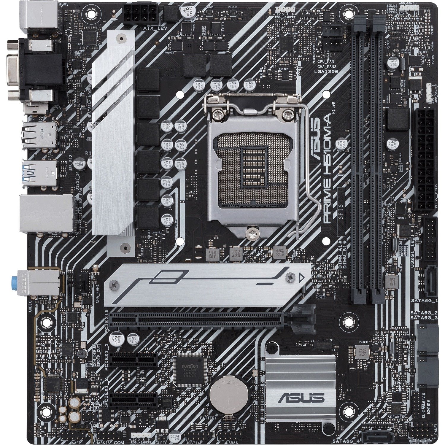 Asus Prime H510M-A/CSM Desktop Motherboard - Intel H510 Chipset - Socket LGA-1200 - Micro ATX