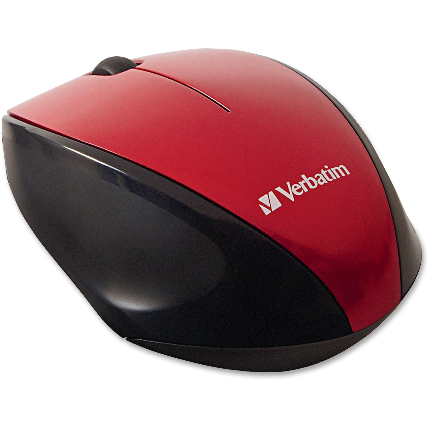 Verbatim Mouse - Radio Frequency - USB 2.0 - Blue Optical - 3 Button(s) - Red - 1 Pack