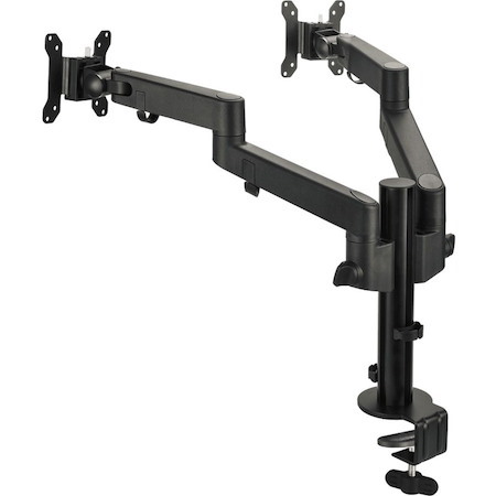 SIIG Dual Arm Pole Multi-Angle Replaceable Articulating Monitor Desk Mount - 14" to 30"