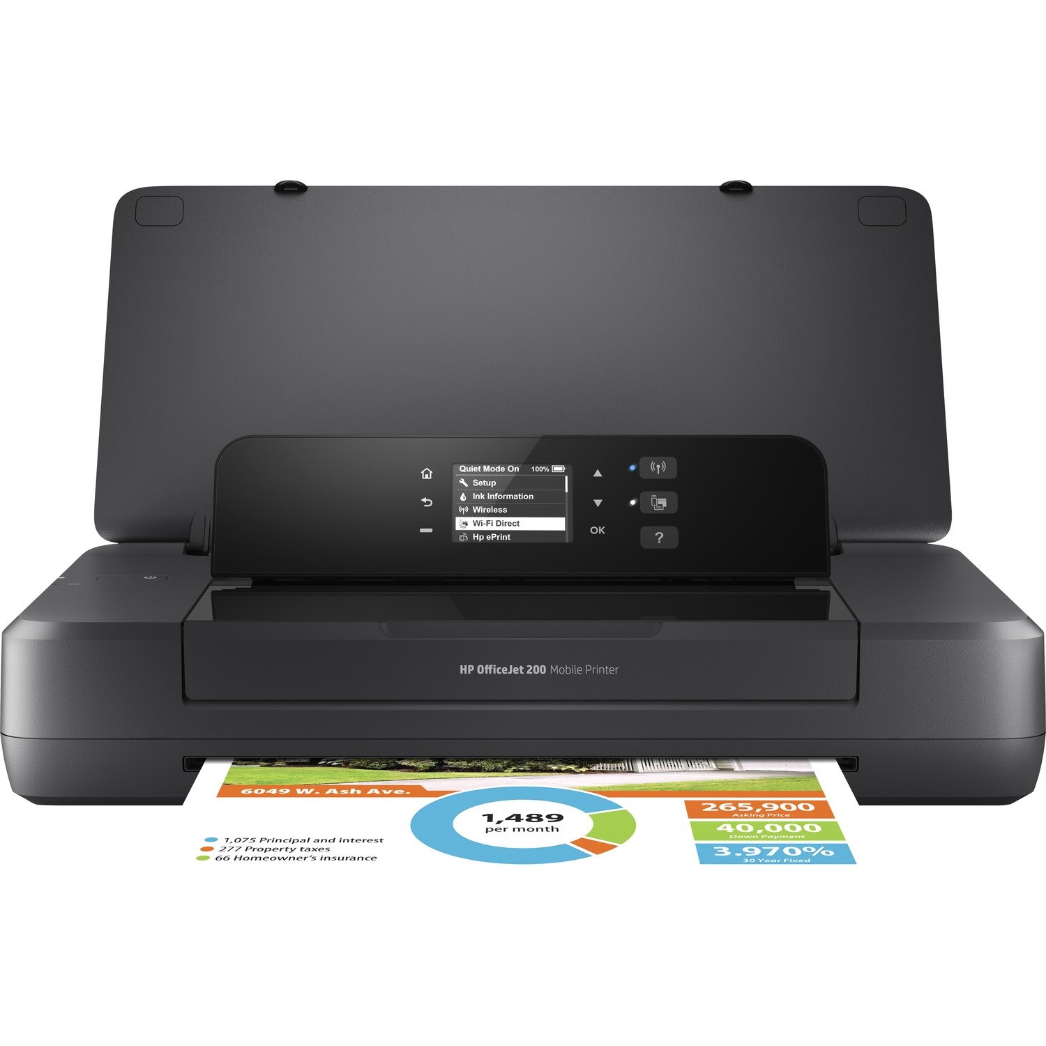 HP Officejet 200 Portable Inkjet Printer - Colour