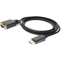 6ft DisplayPort 1.2 Male to VGA Male Black Cable For Resolution Up to 1920x1200 (WUXGA)