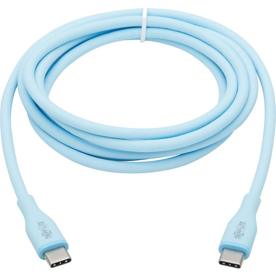 Eaton Tripp Lite Series Safe-IT USB-C Antibacterial Cable, USB 2.0, Ultra Flexible (M/M), Light Blue, 6 ft. (1.83 m)