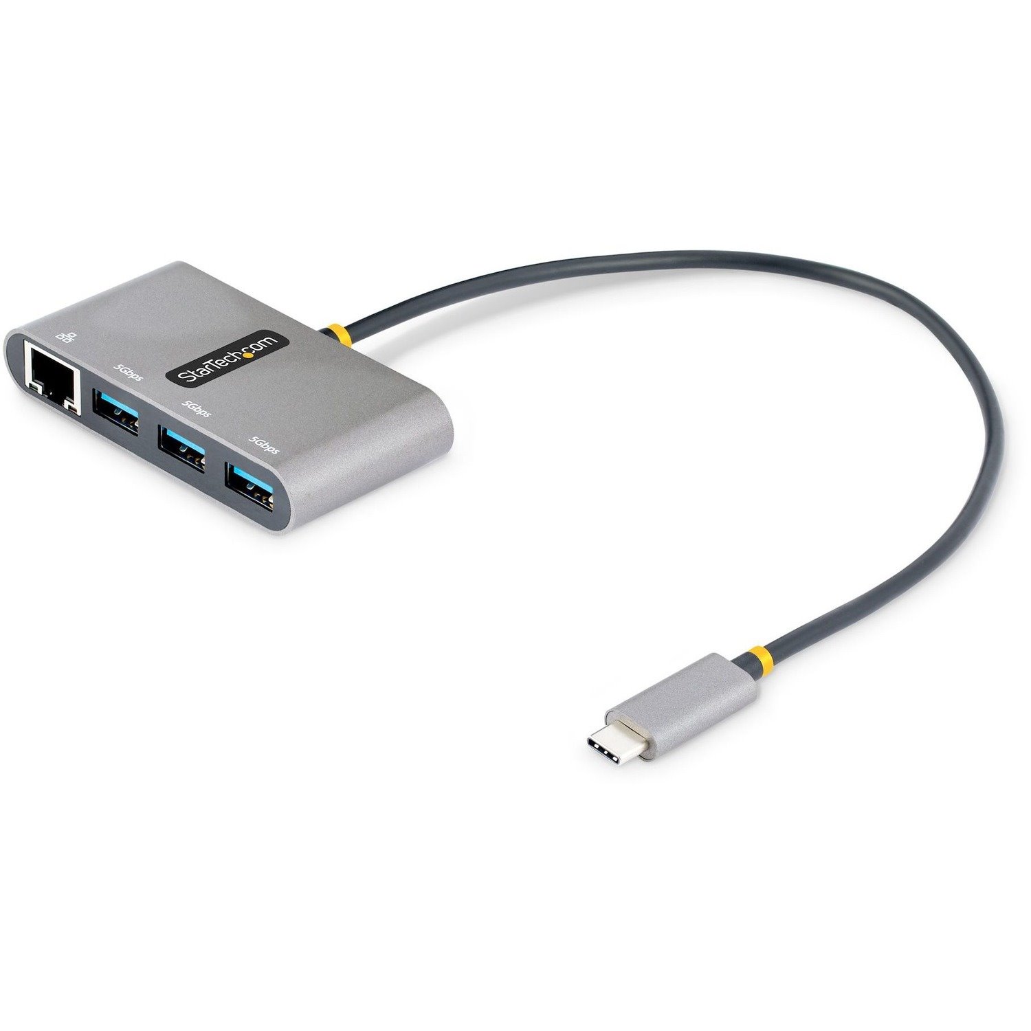 StarTech.com USB/Ethernet Combo Hub - USB 3.2 (Gen 1) Type C - Portable - Space Gray