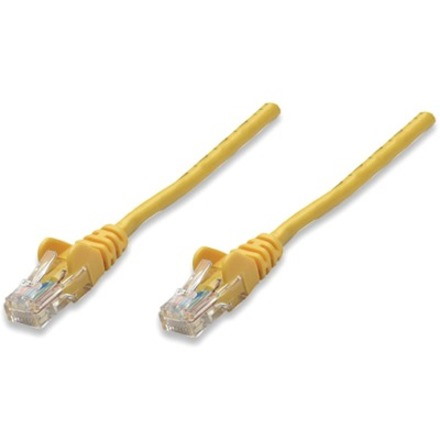 Network Patch Cable, Cat5e, 2m, Yellow, CCA, U/UTP, PVC, RJ45, Gold Plated Contacts, Snagless, Booted, Lifetime Warranty, Polybag