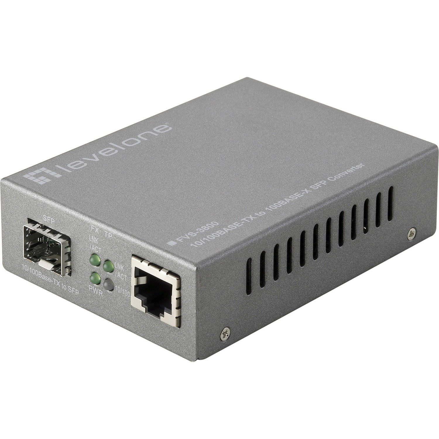 LevelOne FVS-3800 Web Smart 10/100 Based TX to 100X SFP Media Converter