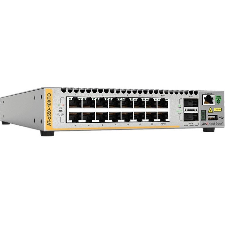 Allied Telesis x550 x550-18XTQ 16 Ports Manageable Layer 3 Switch - 10 Gigabit Ethernet - 10GBase-T