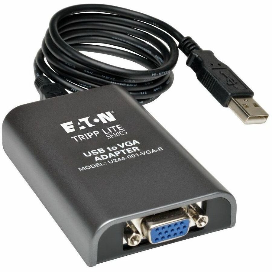 Eaton Tripp Lite Series USB 2.0 to VGA Dual-Monitor Adapter, 128 MB SDRAM, 1920 x 1080 (1080p) @ 60 Hz