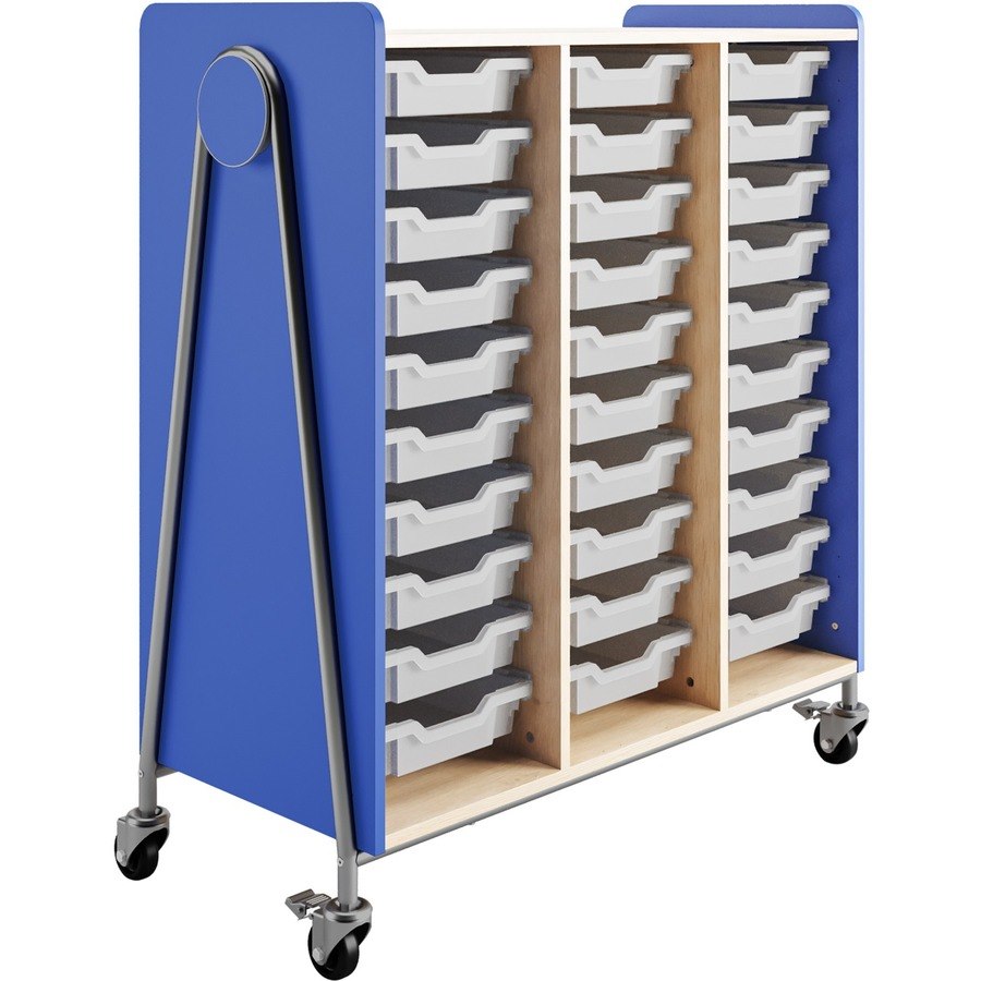 Safco Whiffle Typical Triple Rolling Storage Cart