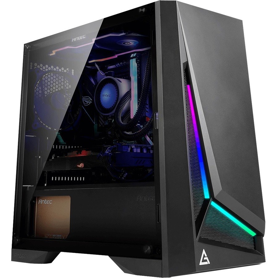 Antec DP301M Computer Case - Micro ATX Motherboard Supported - Midi Tower - Tempered Glass - Black