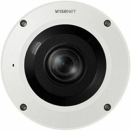 Wisenet XNF-9010RV 12 Megapixel Outdoor Network Camera - Color - Fisheye - White - TAA Compliant