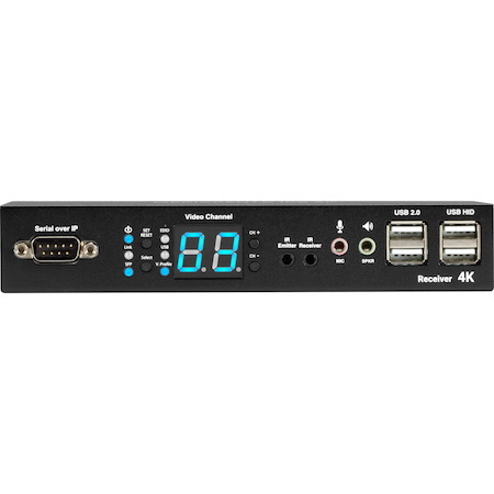 Black Box MediaCento IPX 4K Receiver - HDMI, USB, Serial, IR, Audio