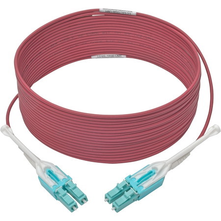 Eaton Tripp Lite Series 10G Duplex Multimode 50/125 OM4 LSZH Fiber Optic Cable (LC/LC), Push/Pull Tabs, Magenta, 7 m