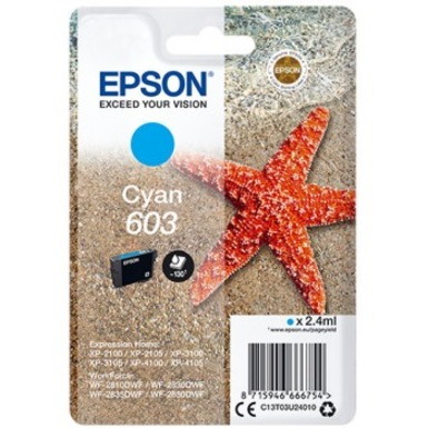 Epson 603 Original Inkjet Ink Cartridge - Single Pack - Cyan - 1 Pack