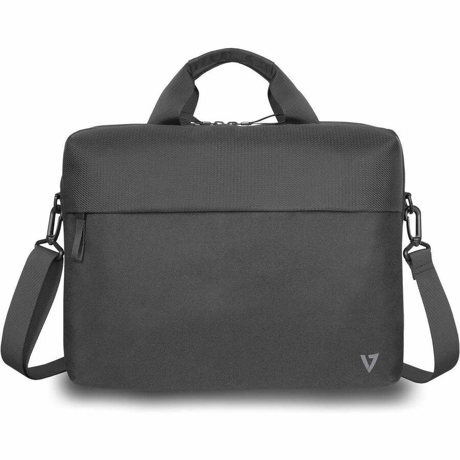 V7 Eco-Friendly CTP16-ECO2 Carrying Case (Briefcase) for 15.6" to 16" Notebook, Smartphone, Accessories, ID Card, Credit Card - Black