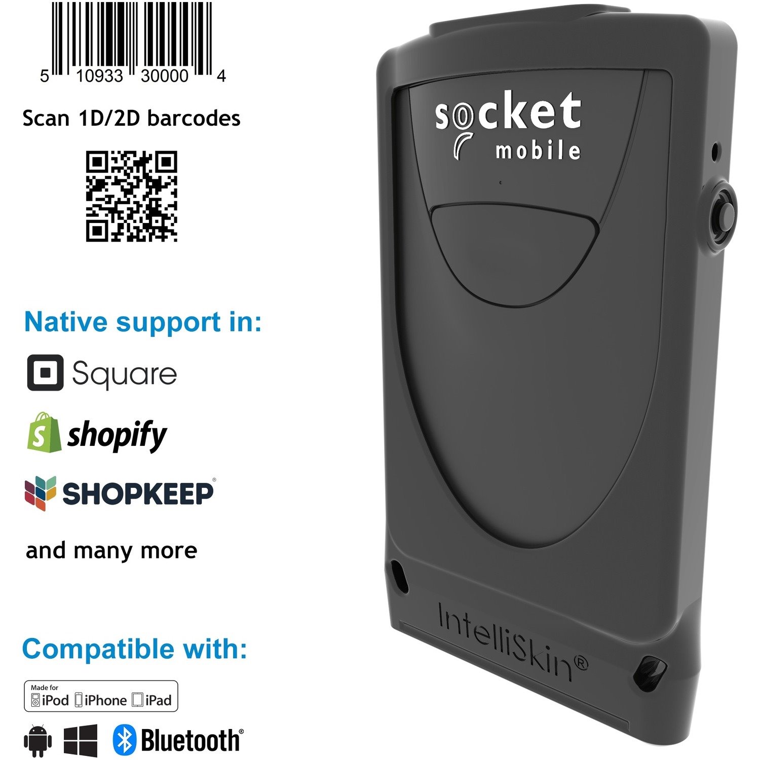 Socket Mobile DuraScan D840 Handheld Barcode Scanner - Wireless Connectivity