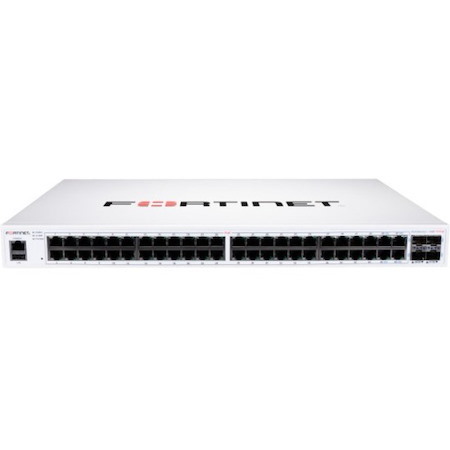 Fortinet FortiSwitch 100 FS-148F-FPOE 48 Ports Manageable Ethernet Switch - Gigabit Ethernet, 10 Gigabit Ethernet - 10/100/1000Base-T, 10GBase-X