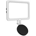 CTA Digital Magnetic LED Light Panel for Enhanced Virtual Communication (White)