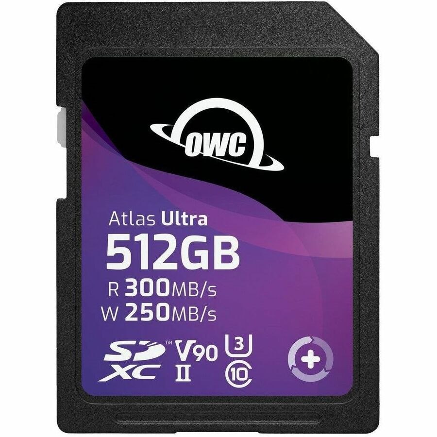 OWC Atlas Ultra 512 GB Class 10/UHS-II (U3) V90 SDXC - 1 Pack - TAA Compliant